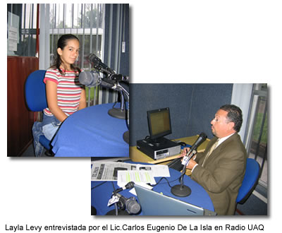 Layla Levy y el Lic. Carlos Eugenio del la Isla